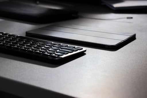 keyboard on a desk