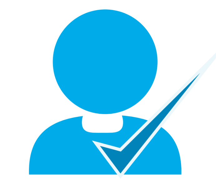 graphic of checkmark over an avatar