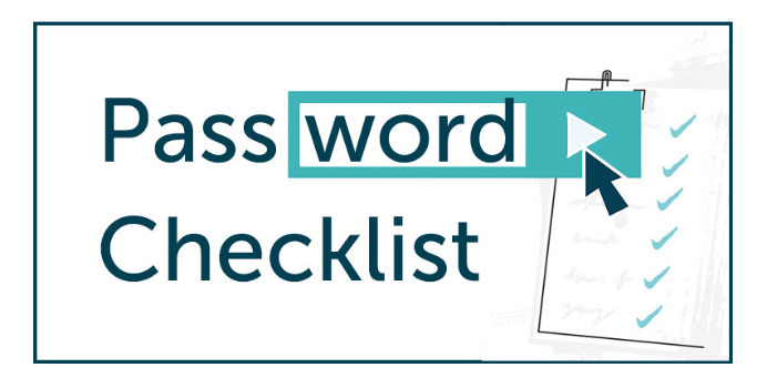 Password checklist graphic