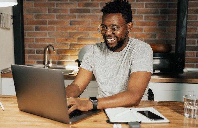 Man using JumpCloud to facilitate remote work.