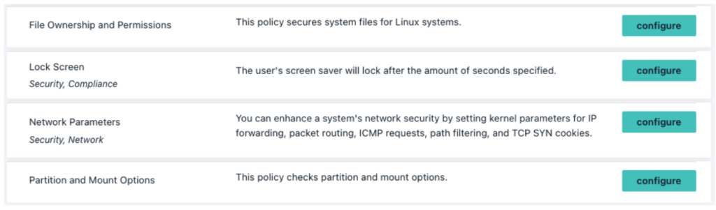 screenshot of policy deployment