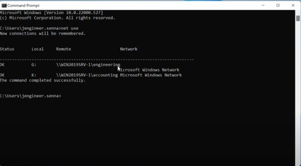 Command prompt window