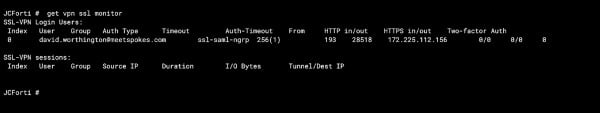 Fortinet CLI command line
