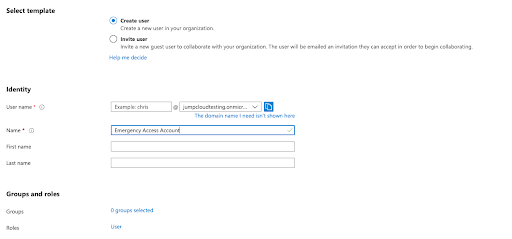 Creating an emergency access global admin account inside Azure Active Directory