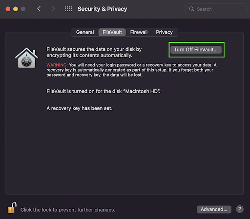 FileVault bug: A recovery key has been set by your company