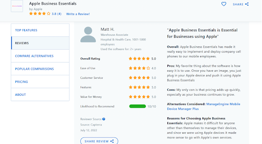 Apple Business Essentials review