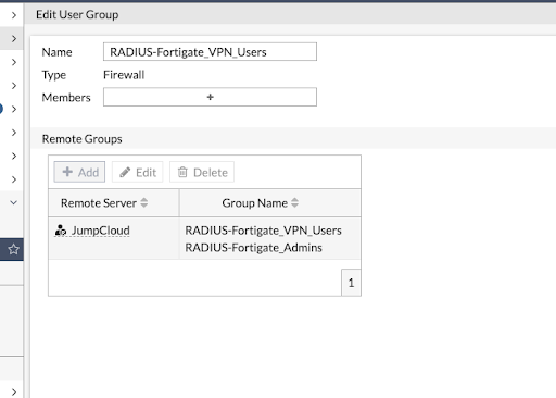 screenshot of edit users group. This step enables reply attributes to segment user authorizations.