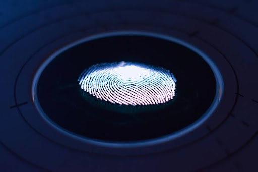 fingerprint on-top of a scanner