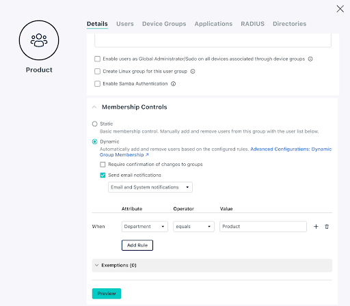 Membership Controls