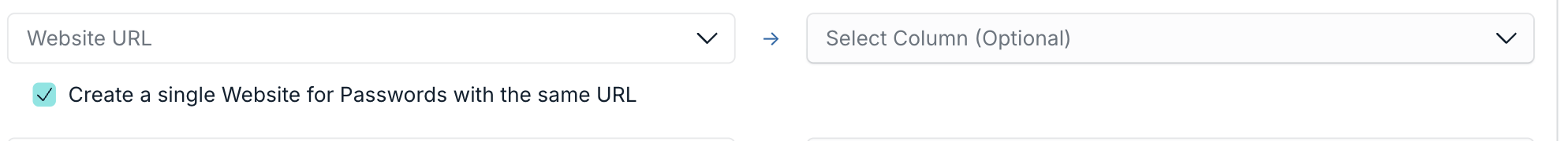 Create a single website for passwords with the same URL option
