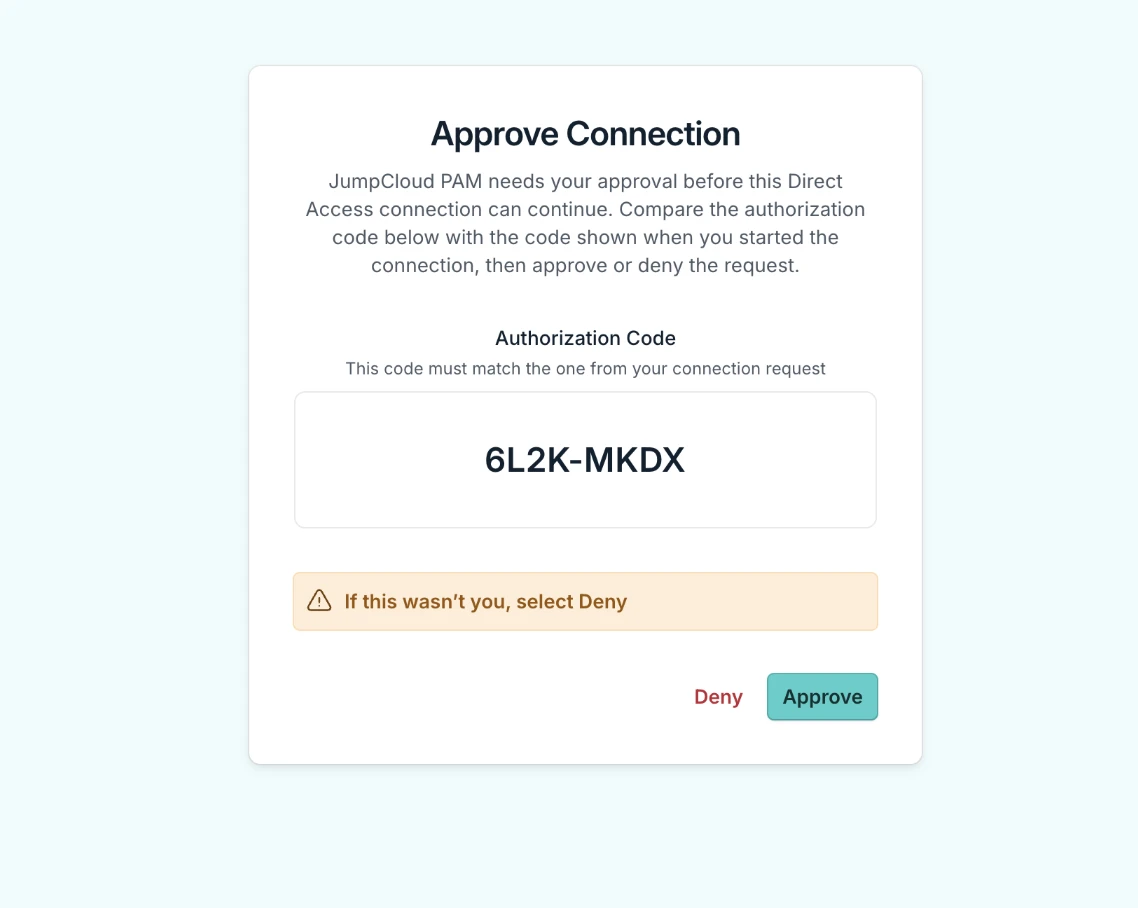 Approve Connection page in the browser.