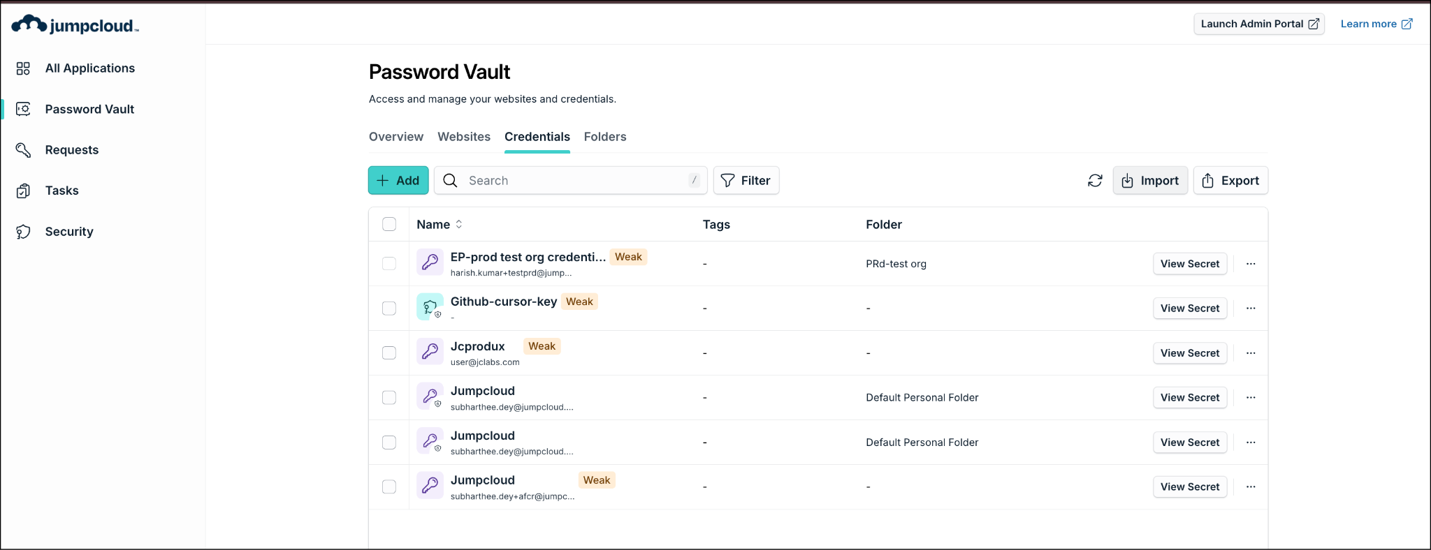 Import from Custom File page in the JumpCloud User Portal