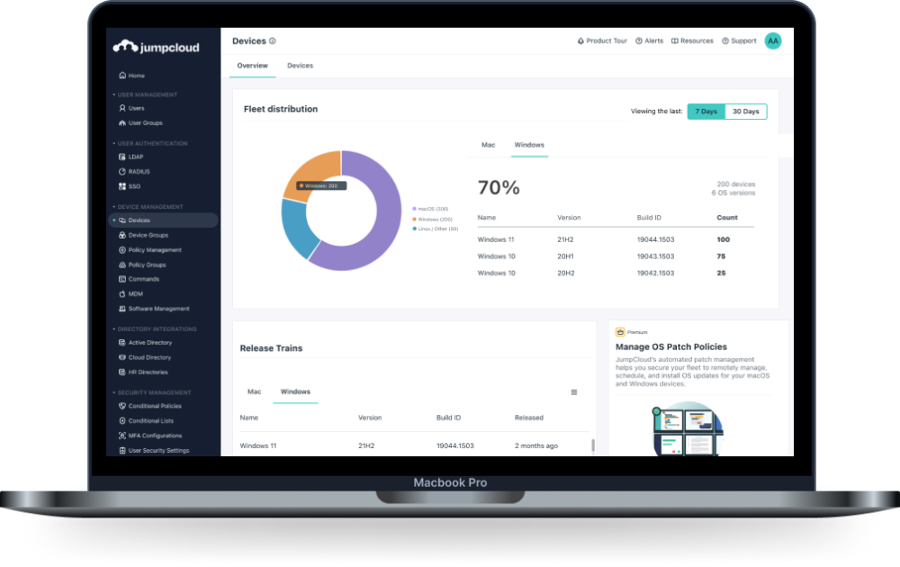 Présentation de JumpCloud Patch Management