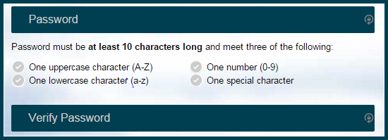 Password Complexity Chart