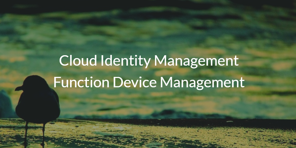 Cloud Identity Management Function Device Management