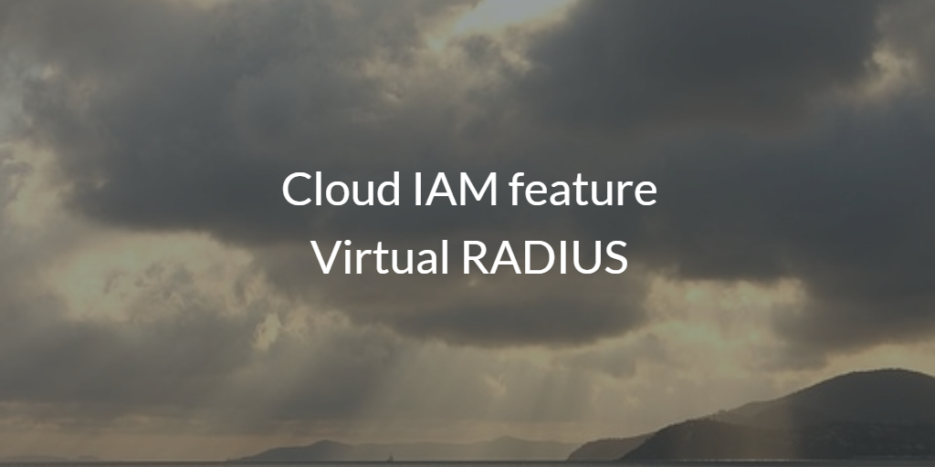 Cloud IAM feature Virtual RADIUS