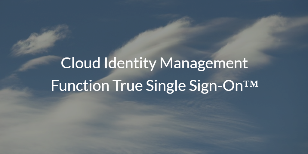 Identity Management SSO