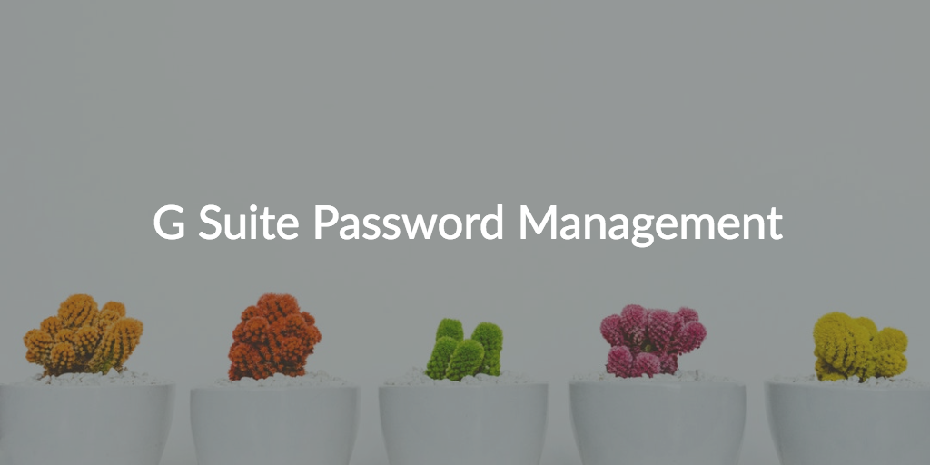 G Suite Password Management