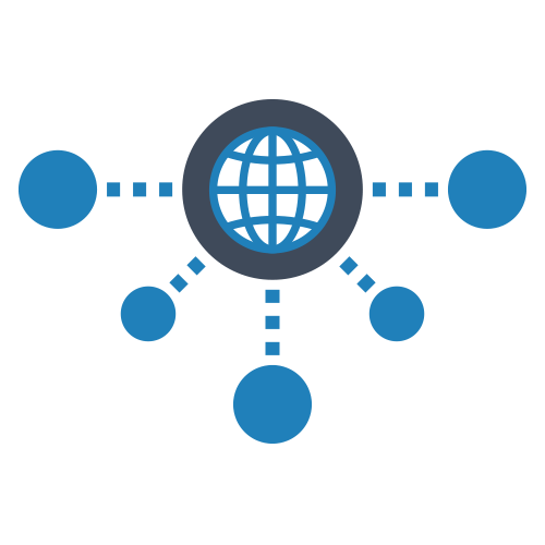 illustration d'un nœud central se connectant à des nœuds plus petits