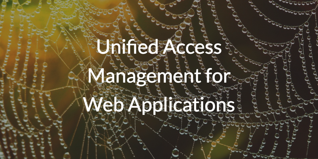 Unified Access Management for Web Applications