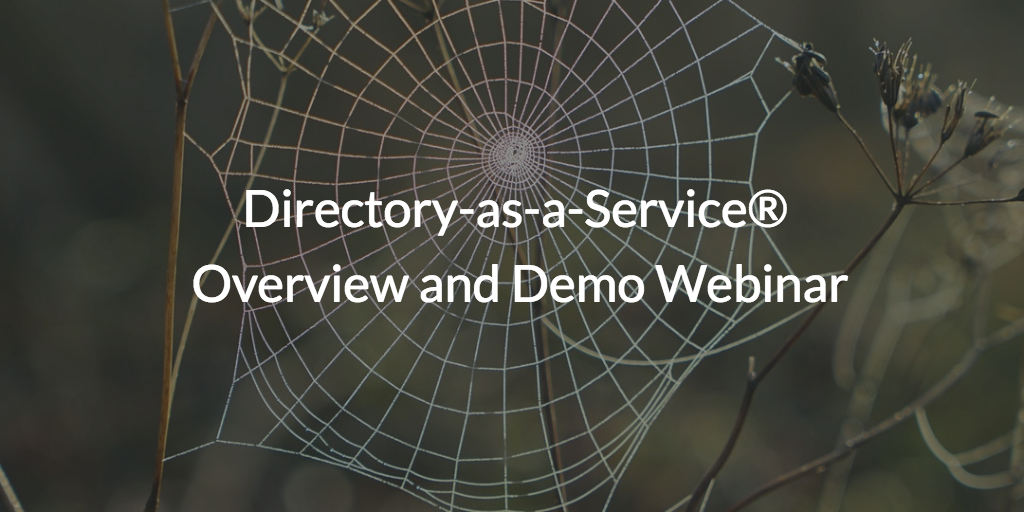 Directory-as-a-Service written over web photo