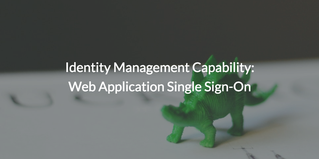 Identity Management Capability: Web Application Single Sign-On