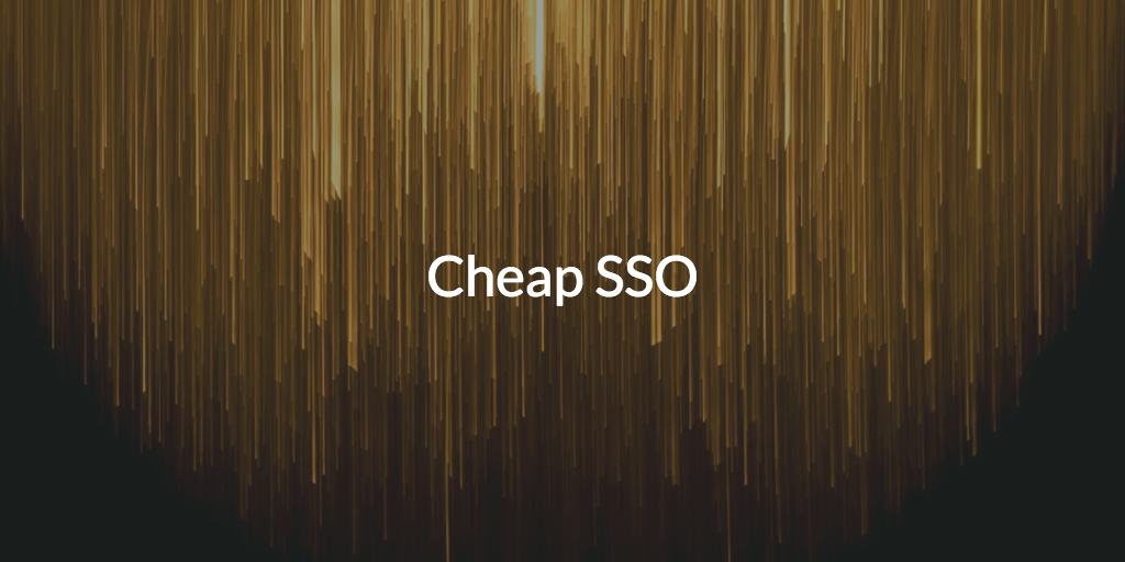 Inexpensive SSO (abstract image)