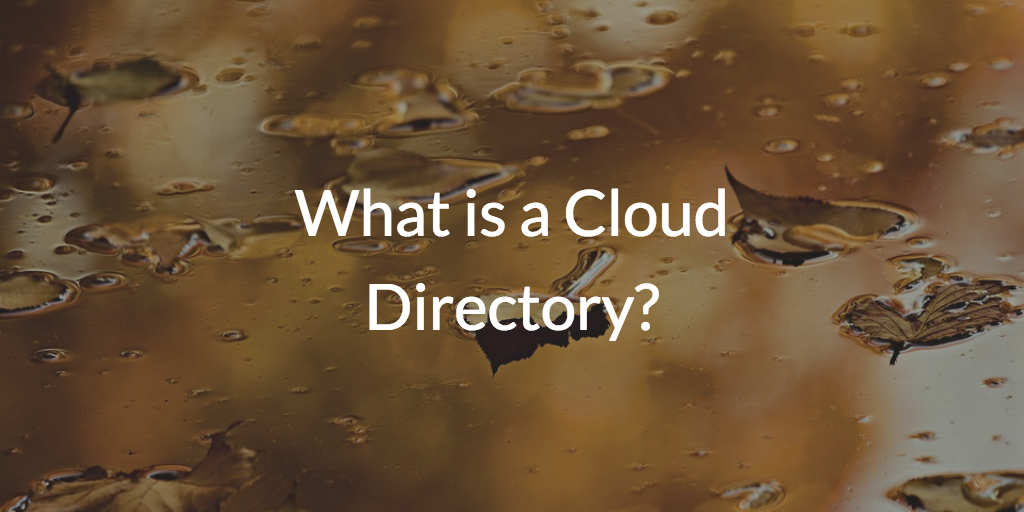 What is a Cloud Directory?
