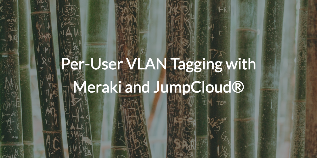 VLAN Tagging Meraki and JumpCloud (pic of reeds