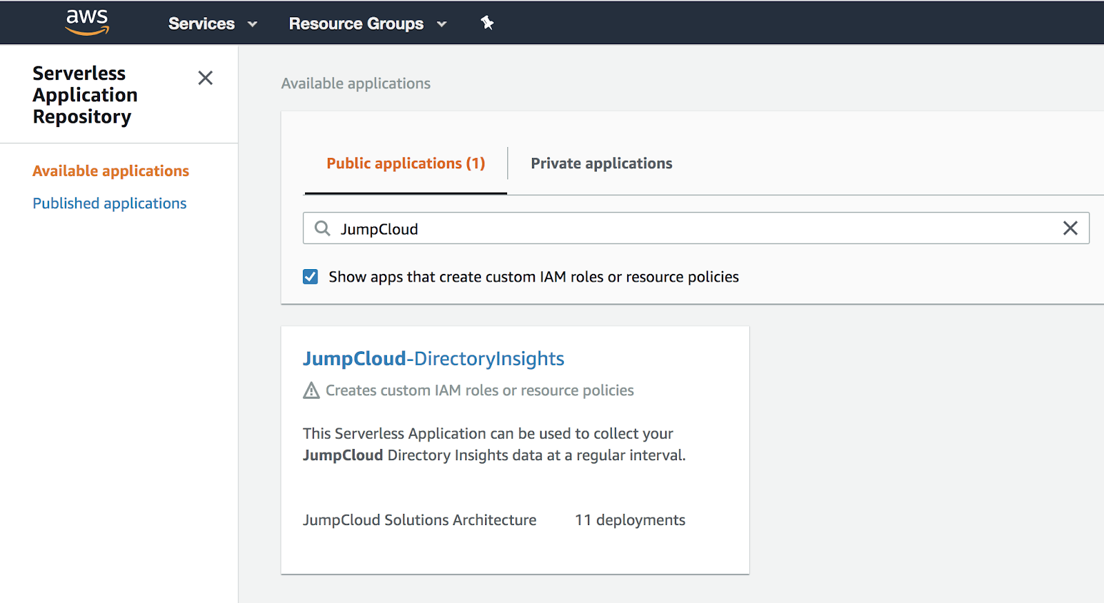Using AWS Serverless Architecture to Collect JumpCloud Directory Insights Data