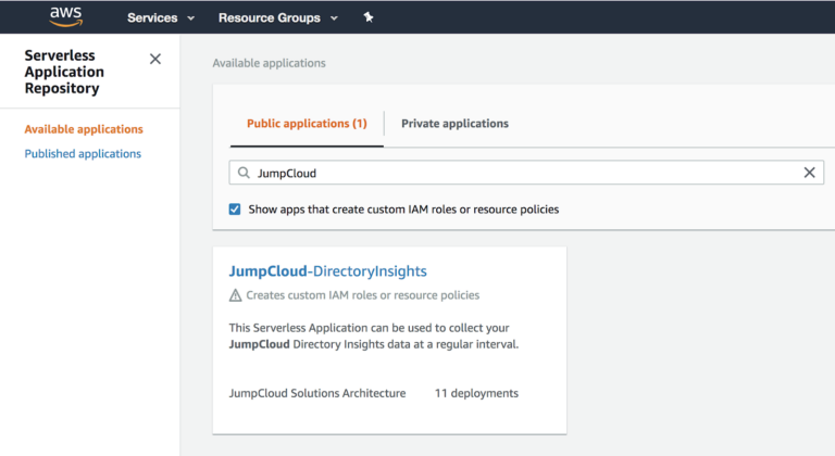 AWS Architecture Collects JumpCloud Directory Insights - JumpCloud