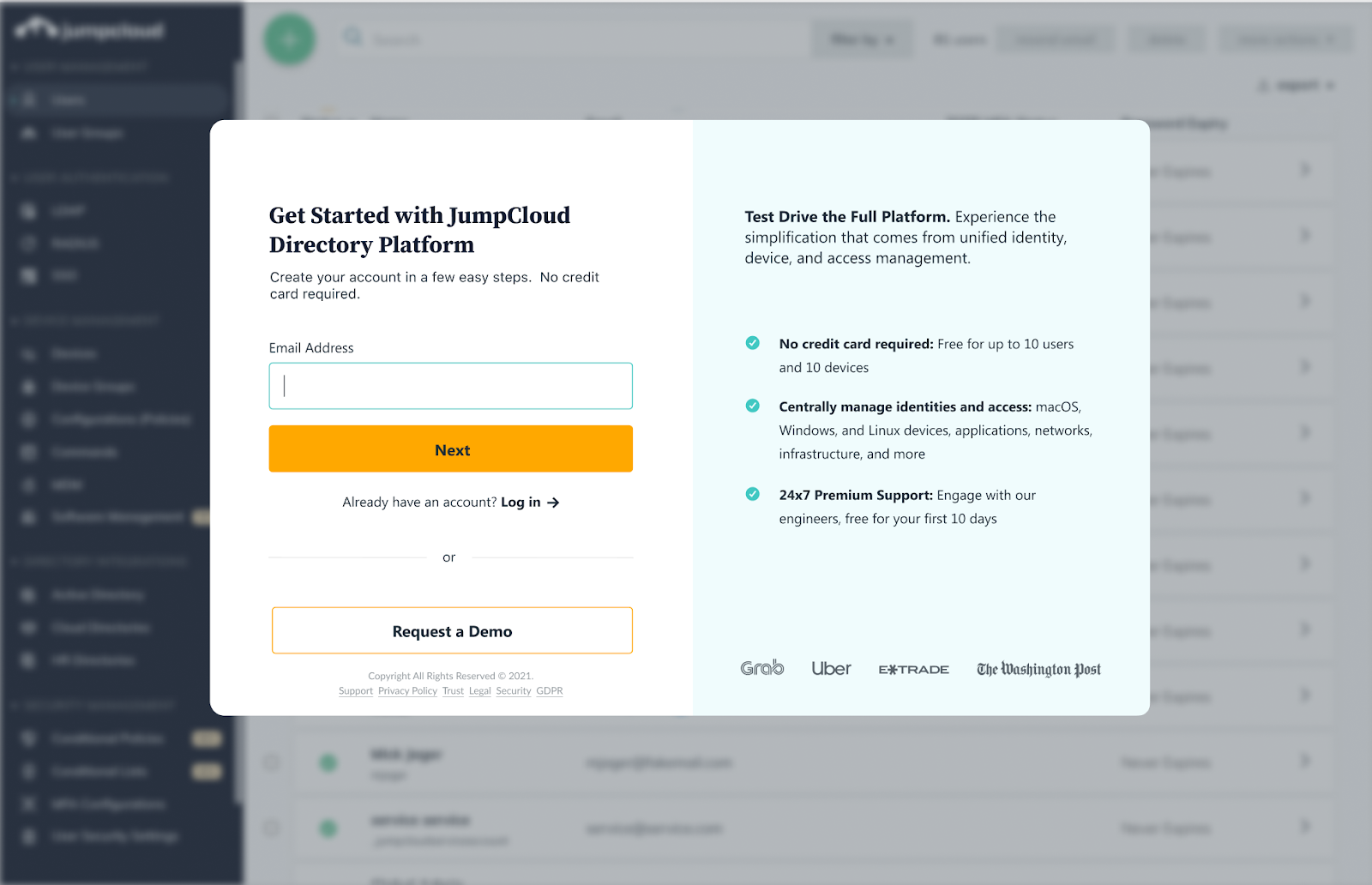 JumpCloud’s New Free Account Signup Experience - JumpCloud