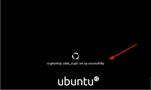 Ubuntu 20.02 full disk encryption new installation unlock screen