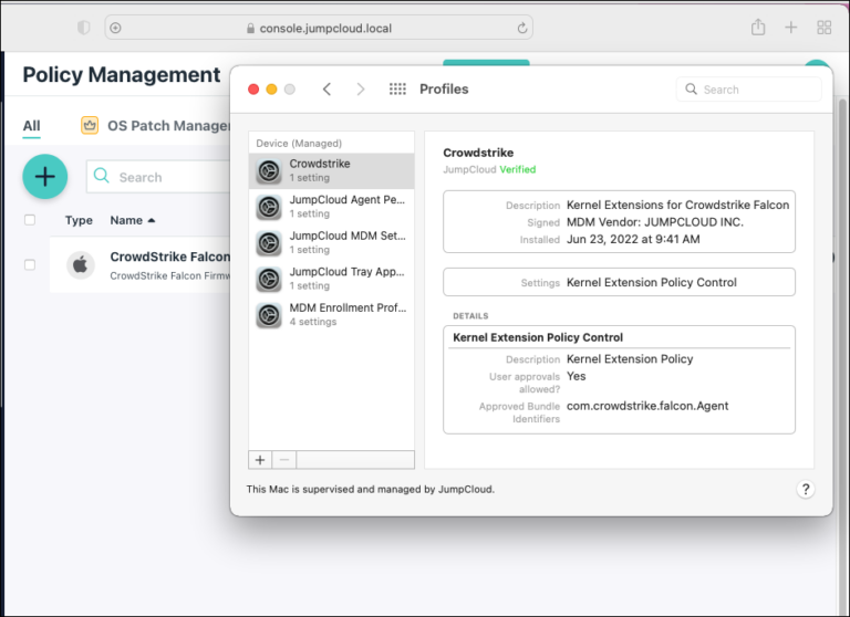 Install the CrowdStrike Falcon Agent - JumpCloud