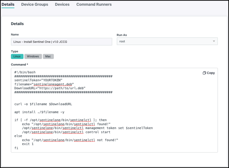 Install The SentinelOne Agent - JumpCloud