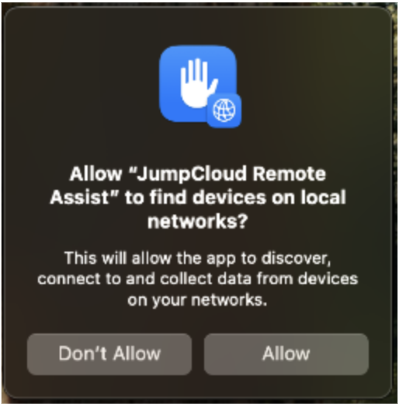 Grant Screen Recording to Remote Assist on macOS - JumpCloud