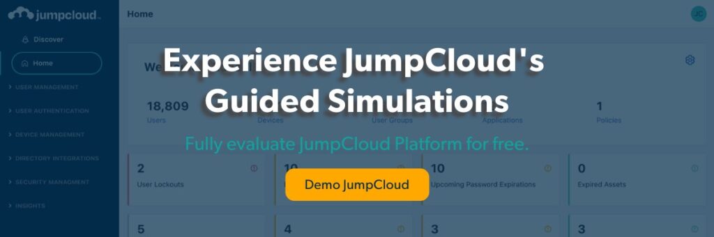 Experience JumpCloud guided simulations