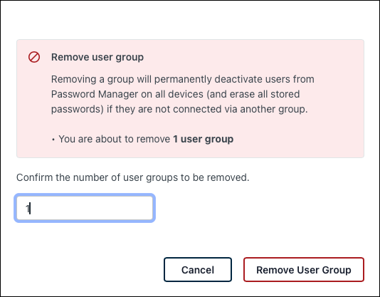 password manager remove user group dialog