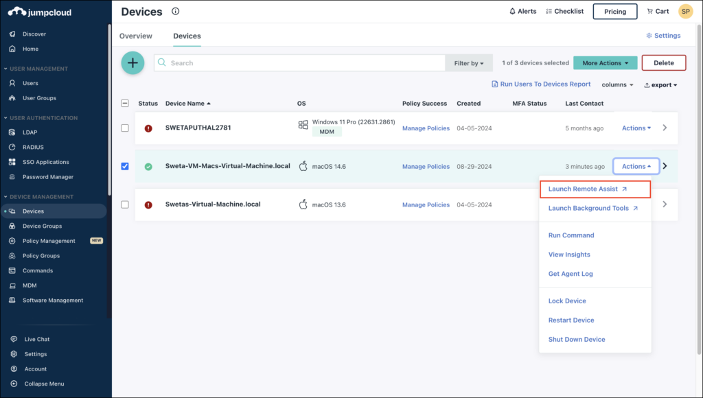 Get Started: Remote Assist - JumpCloud