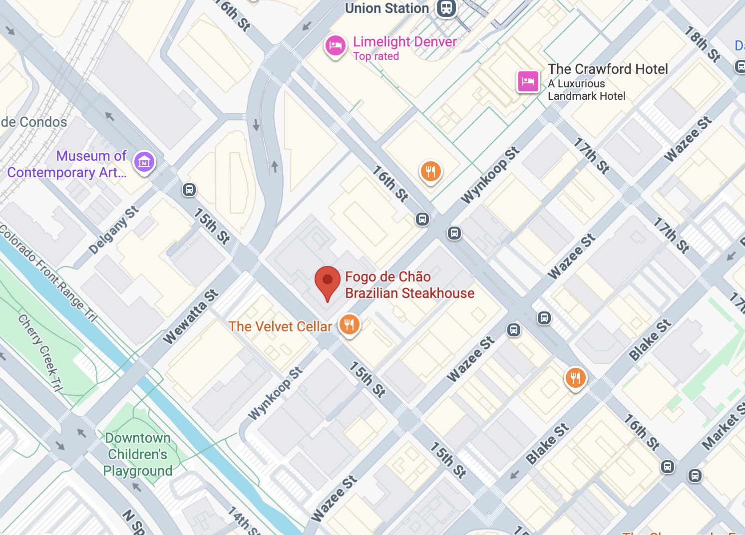 Fogo De Chao Denver Map