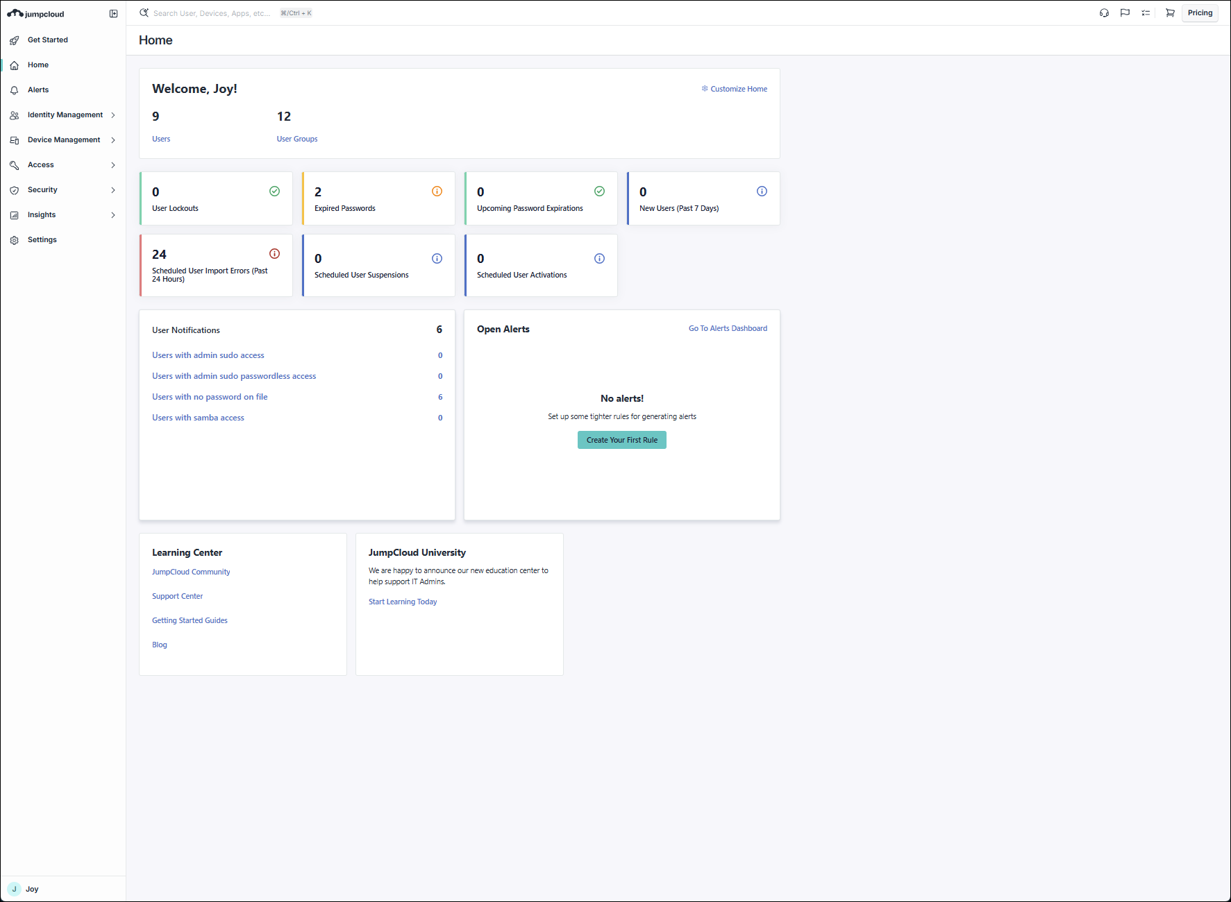Get Started: Admin Portal - JumpCloud