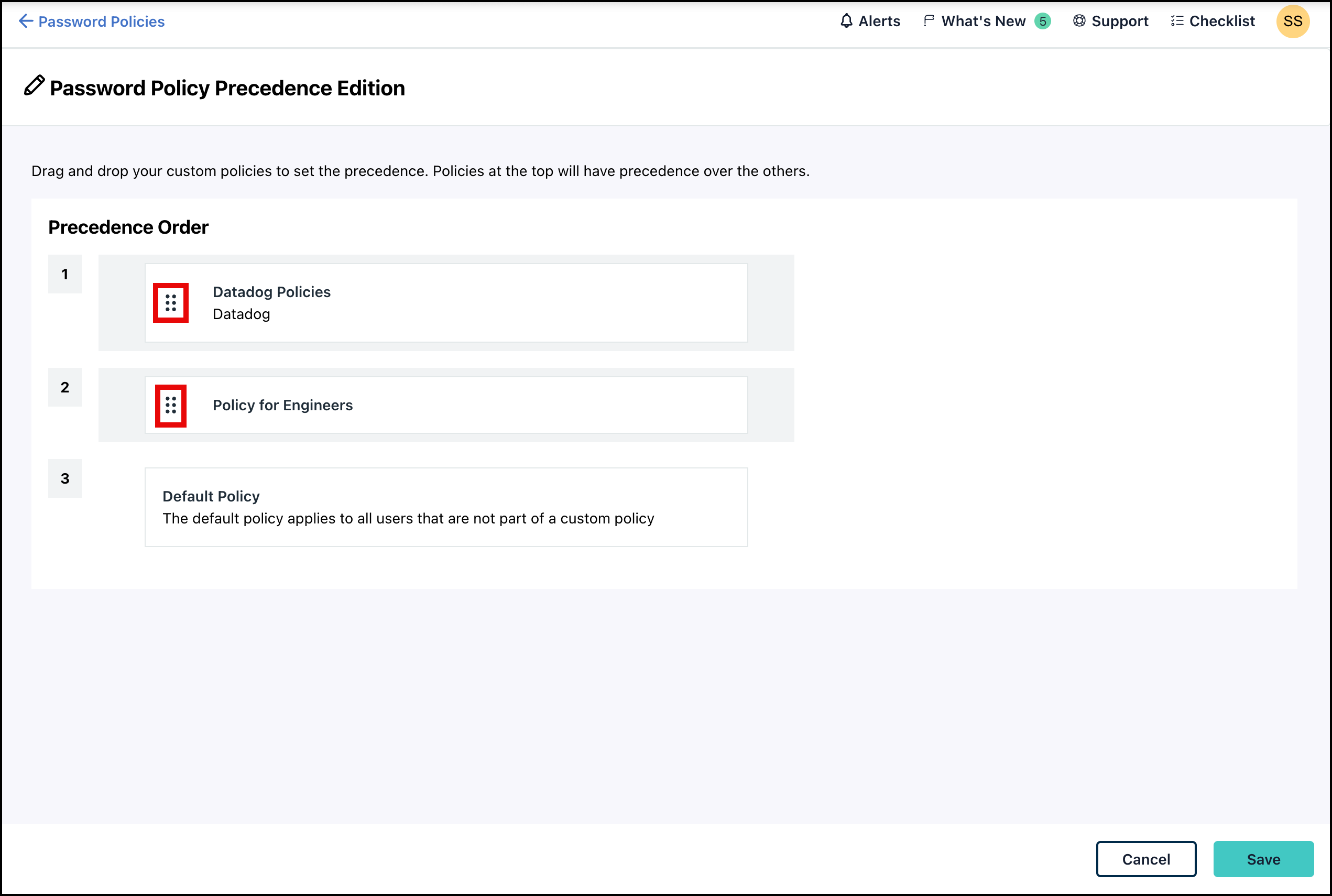 Password Policies Policy Precedence