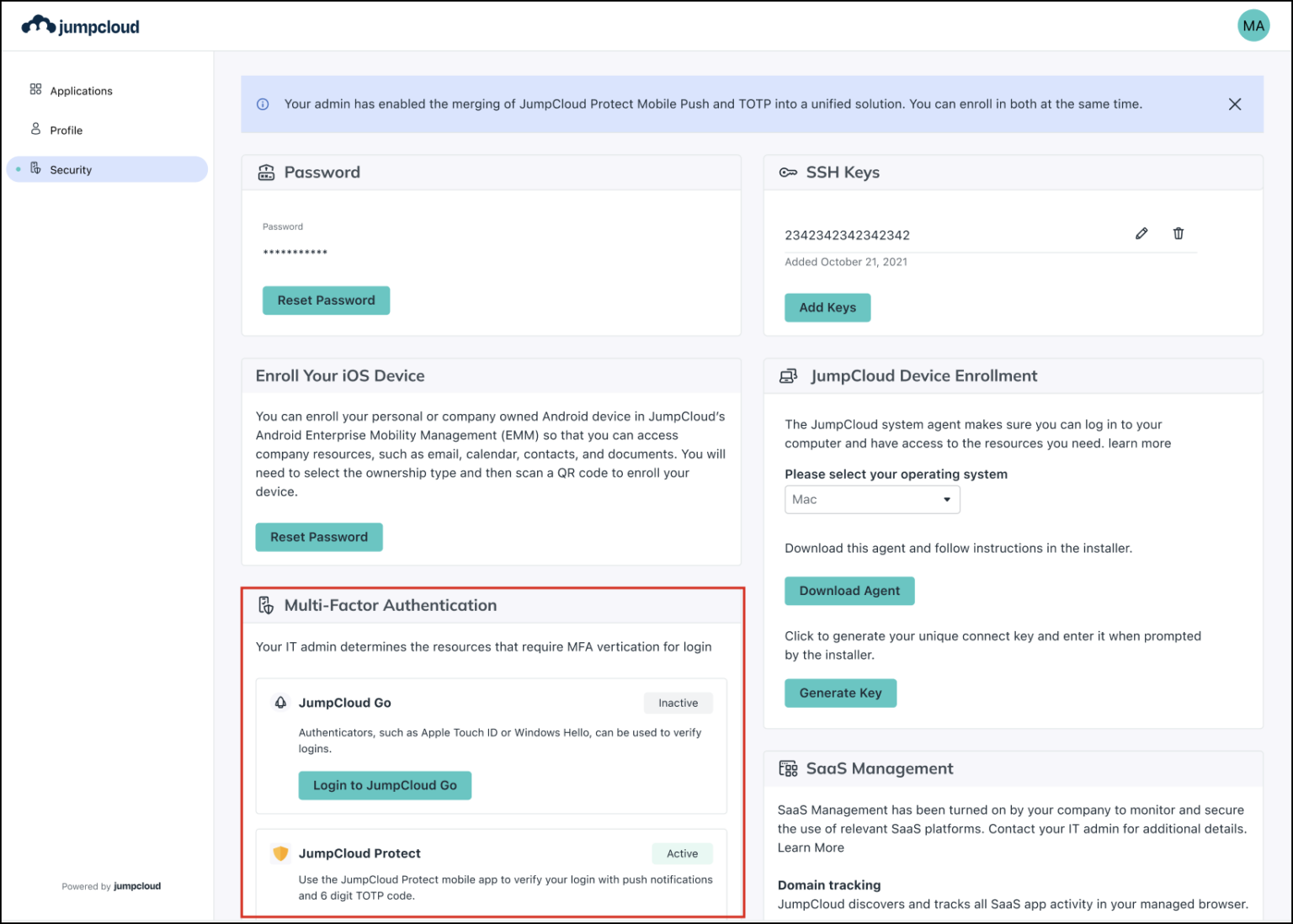Unified JumpCloud Protect Experience for Push and TOTP MFA - JumpCloud