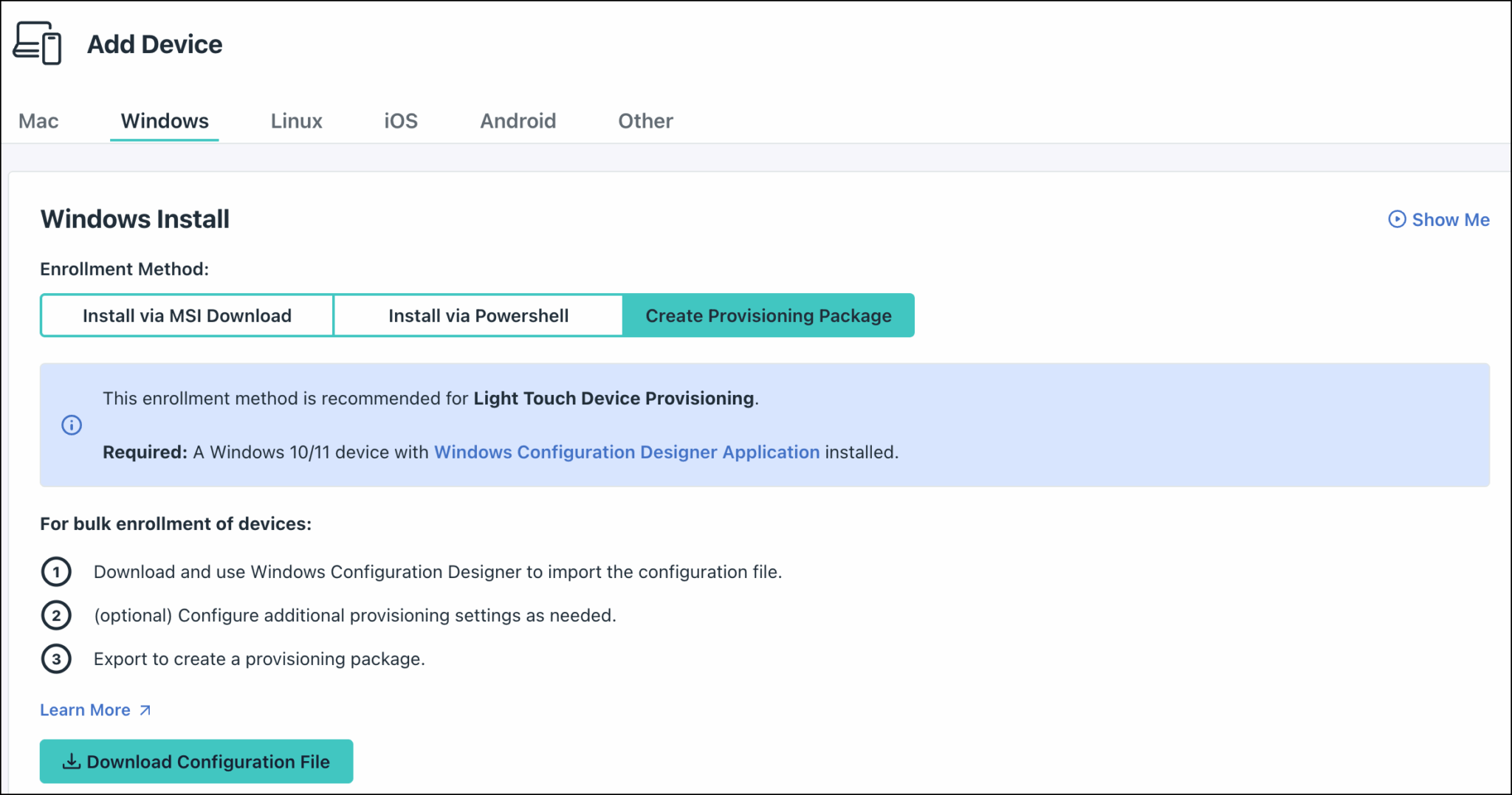 Enroll Windows MDM Using a Provisioning Package - JumpCloud