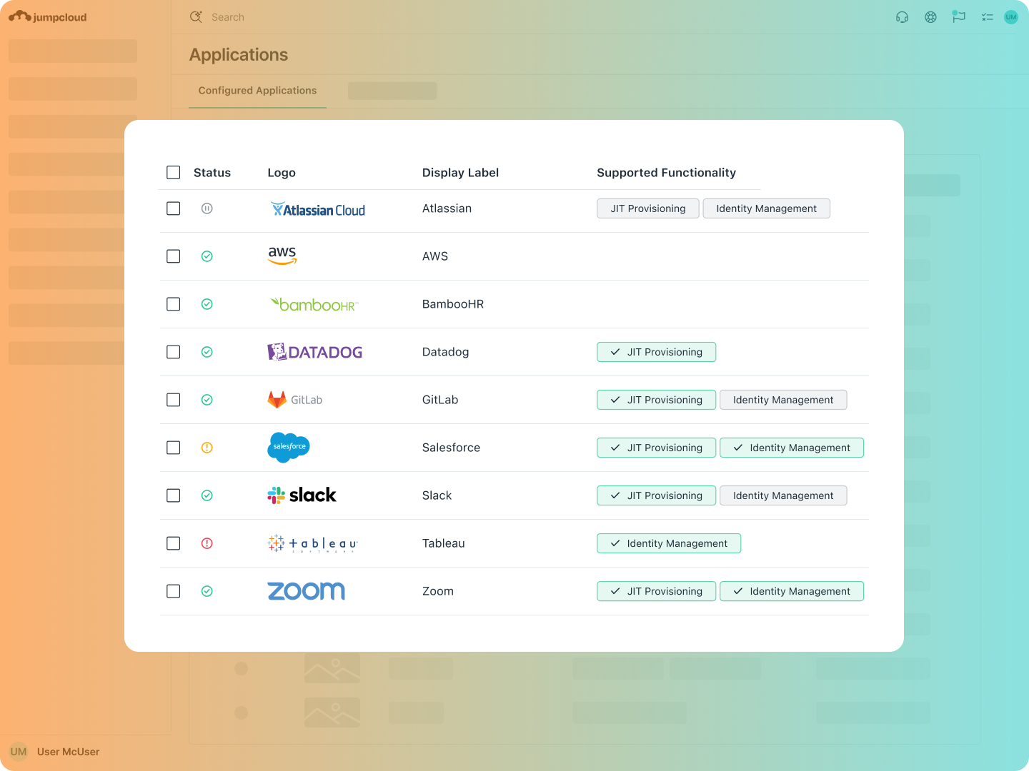 Product Screenshot - Example SSO Apps