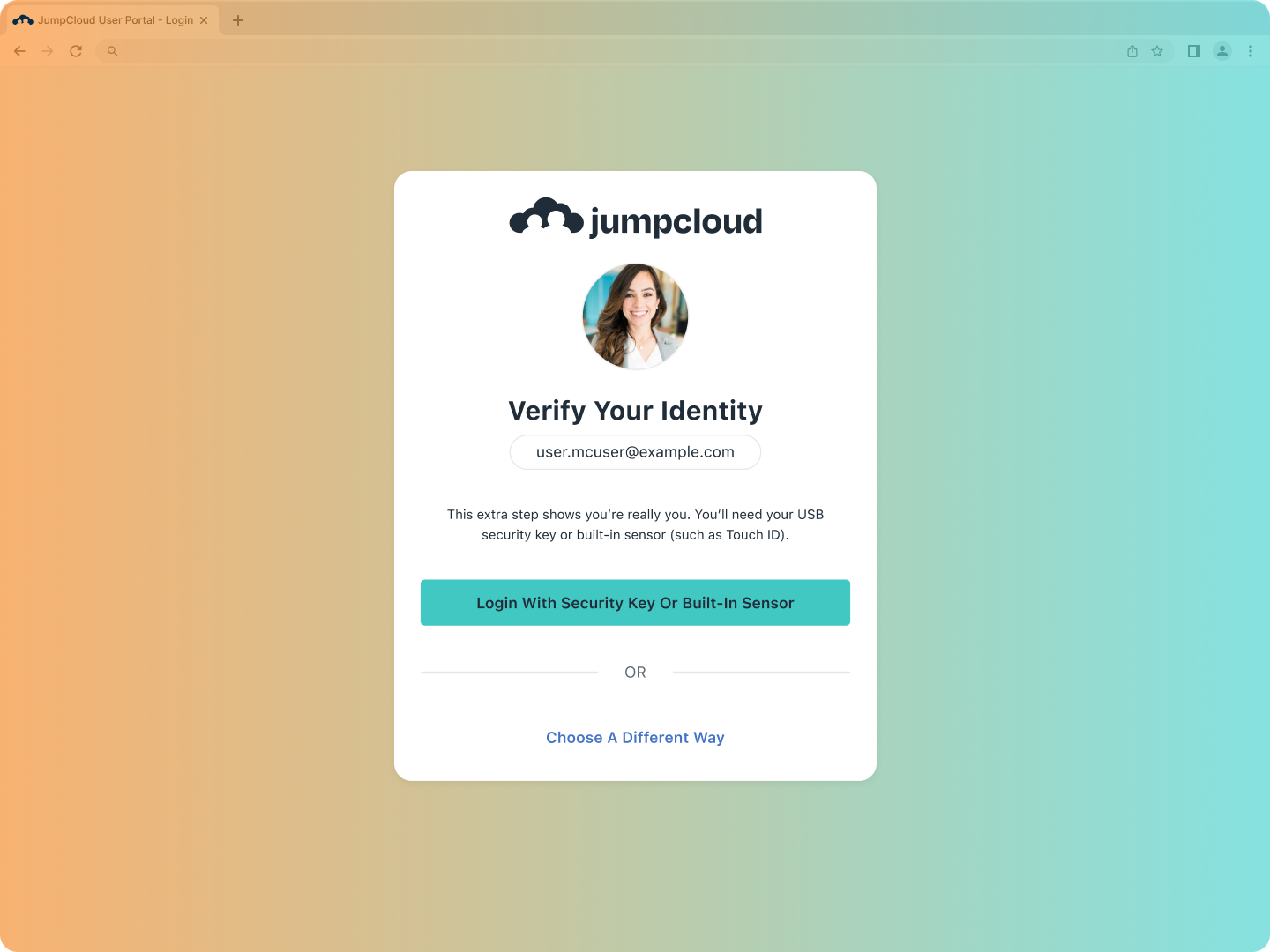 Product Screenshot - MFA Pop Up
