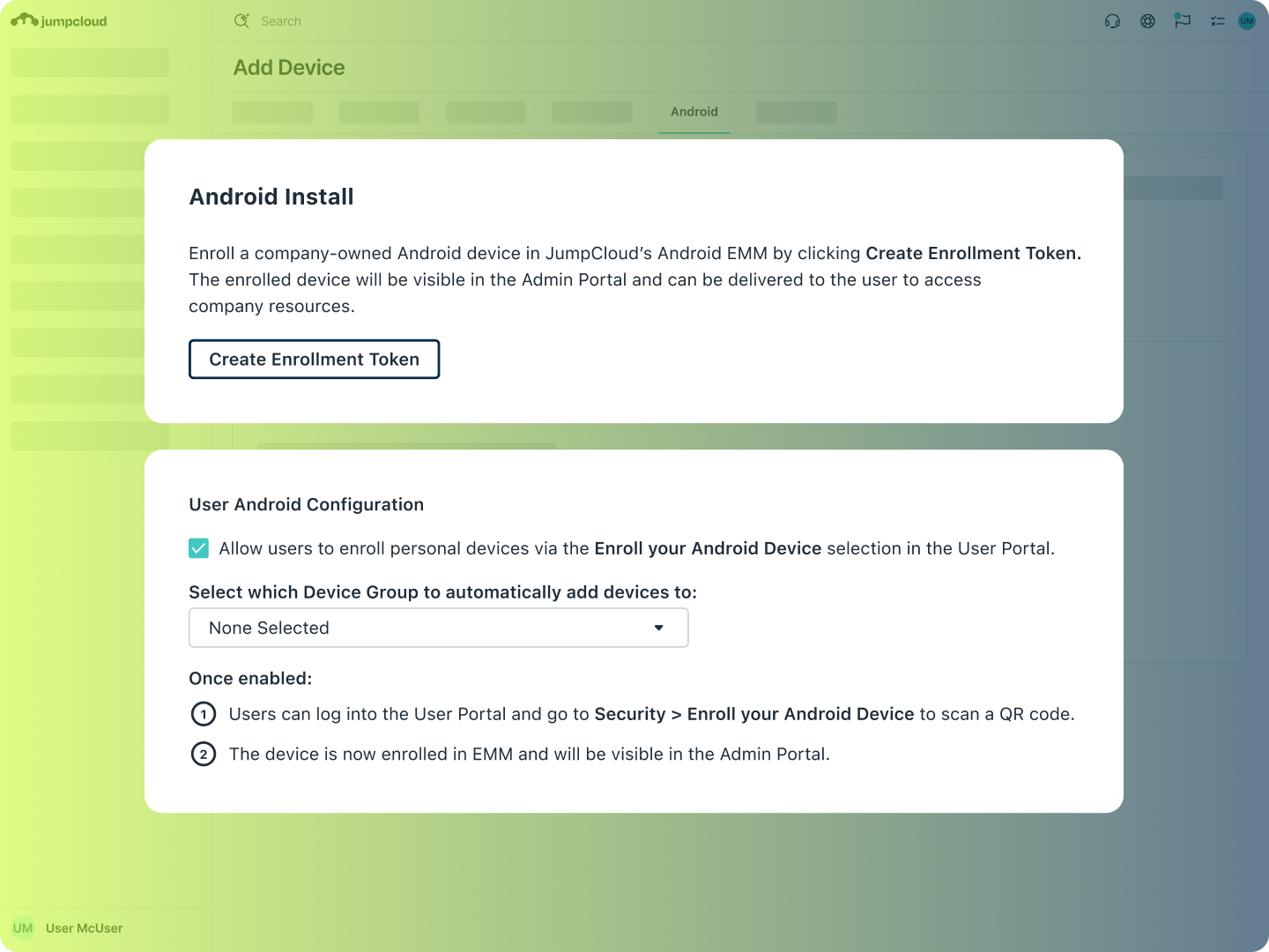 Android Enterprise Mobility Management (EMM) - JumpCloud