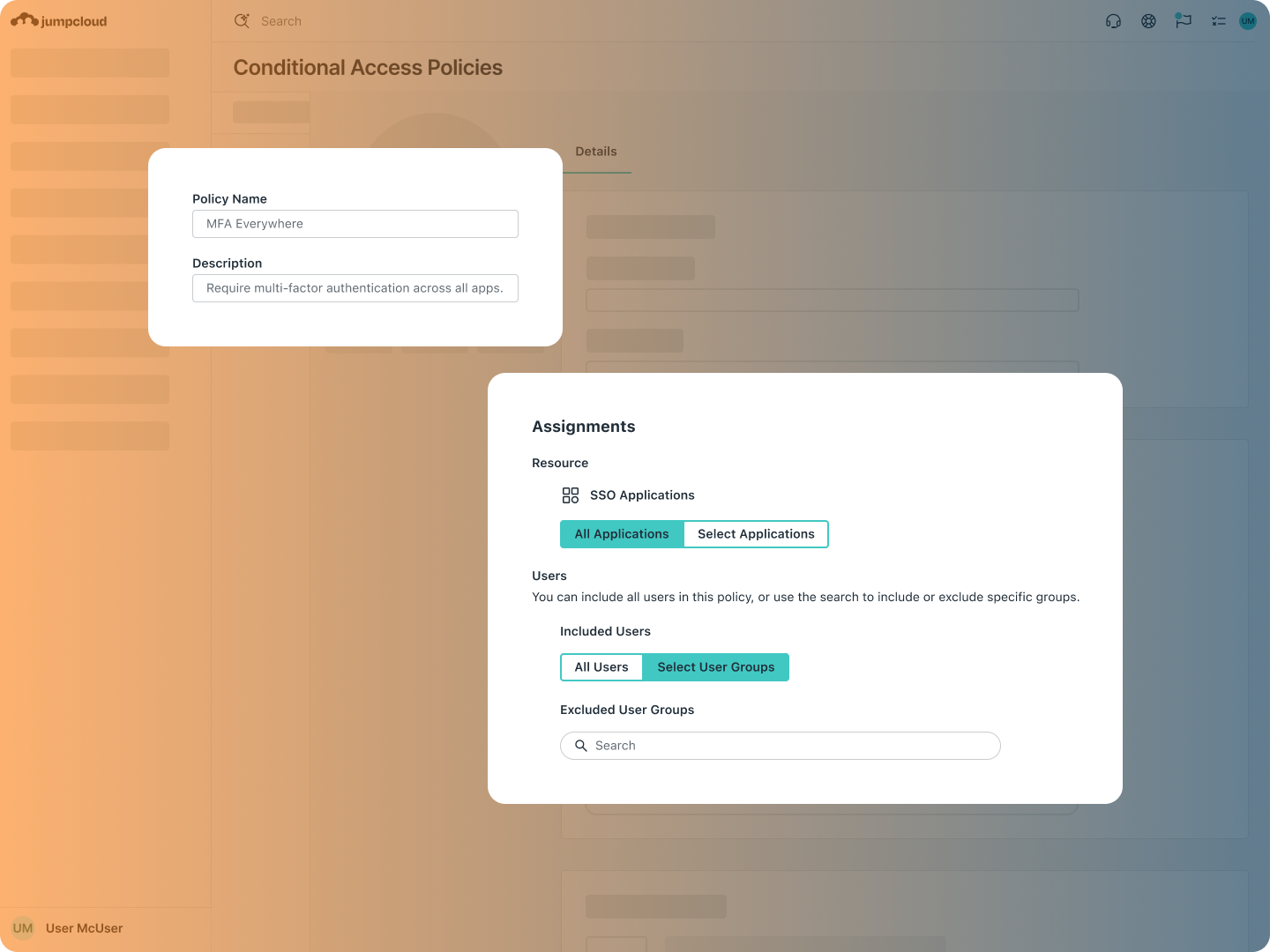 Product Screenshot - Add SSO App Policy