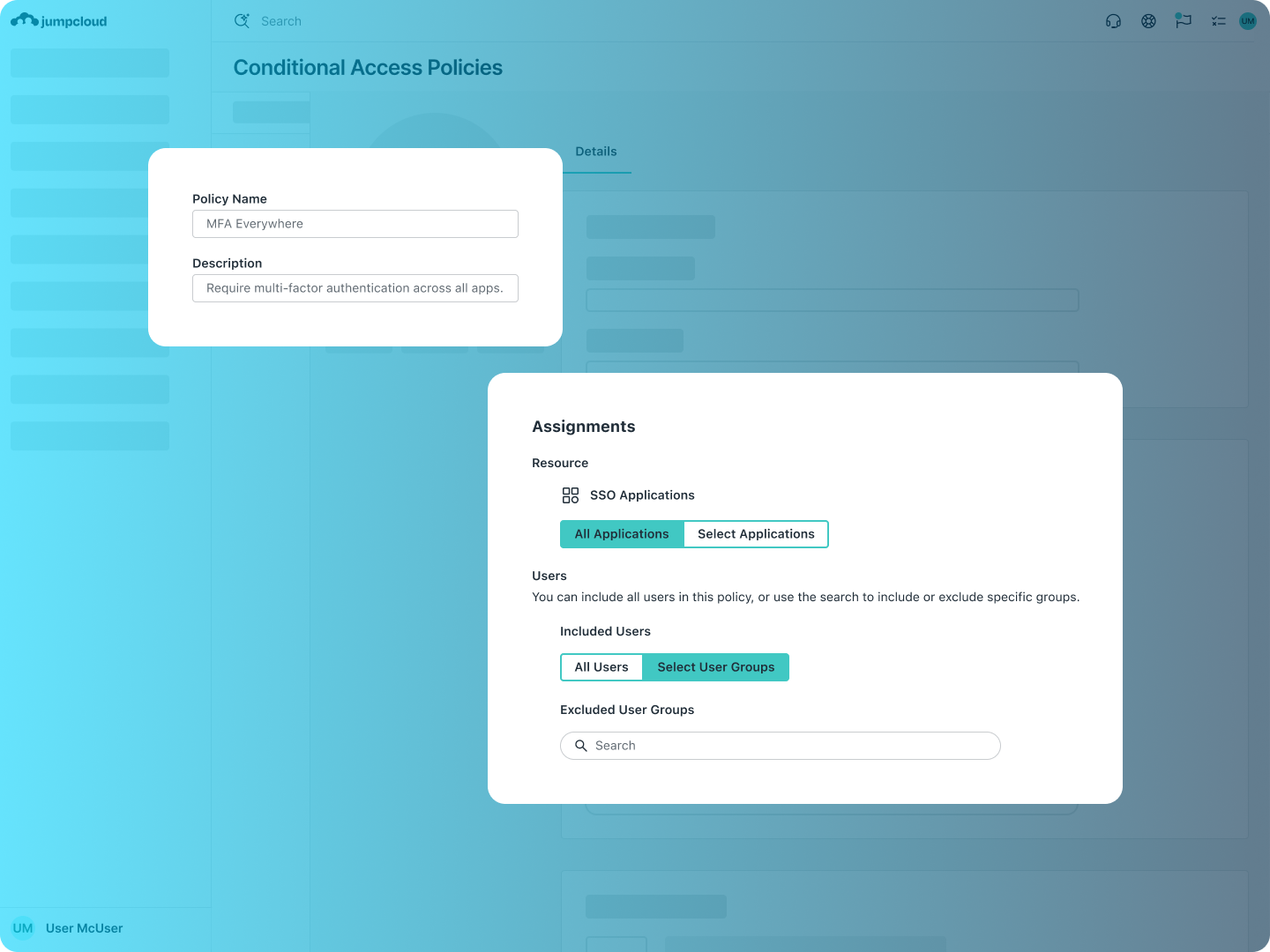 Product Screenshot - Add SSO App Policy