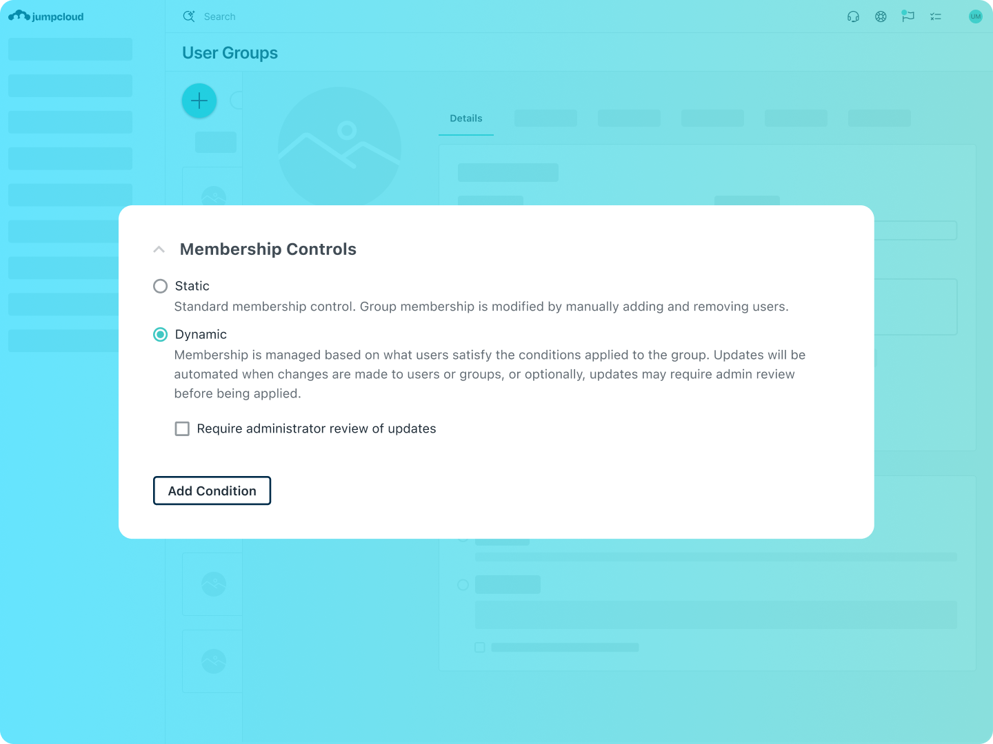 Product Screenshot - Membership Controls
